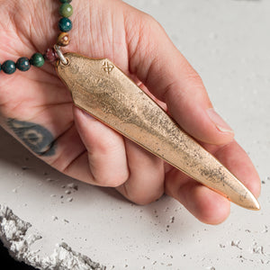 Bronze & Bloodstone Mars in Capricorn Talisman Necklace