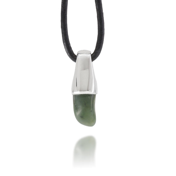 Jade Silver Charm Pendant
