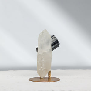 Double Terminated & Healed Quartz with Black Tourmaline | 16gr, Pakistan