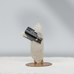 Double Terminated & Healed Quartz with Black Tourmaline | 16gr, Pakistan