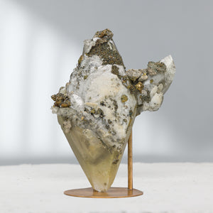 Twinned Calcite with Chalcopyrite | 156.21gr, Sweet Water Mine, Missouri