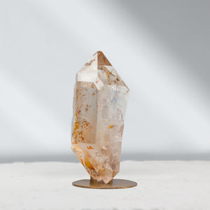 Double Terminated Quartz Twin with Iron & Window | 59gr, Brazil