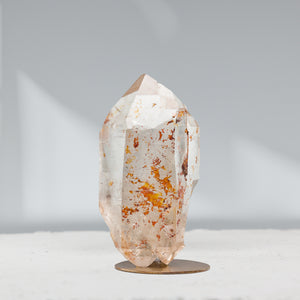 Double Terminated Quartz Twin with Iron & Window | 59gr, Brazil