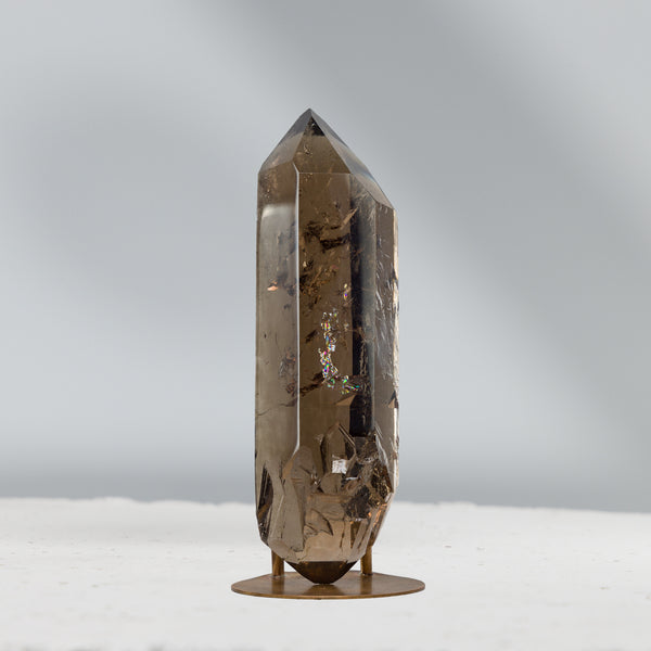 Smoky Quartz Partial Polished Double Terminated Crystal | 201gr, Brazil