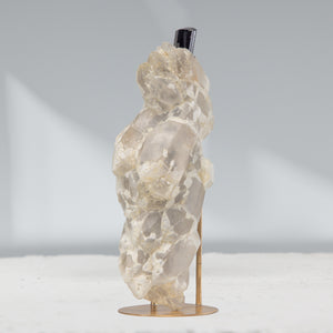 Double Terminated Quartz Cluster with Black Tourmaline | 260gr, Pakistan