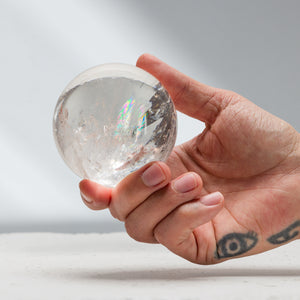 Quartz 2.94" Crystal Sphere | 563gr, Brazil
