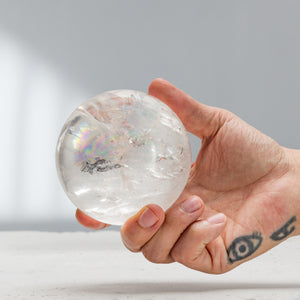 Quartz 3.58" Crystal Sphere | 1kg, Brazil