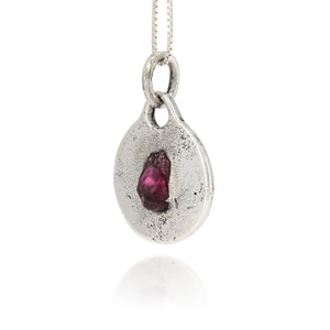 Silver & Garnet Talisman Pendant