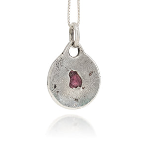 Silver & Garnet Talisman Pendant