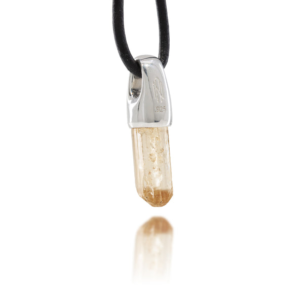 Golden Topaz Silver Charm Pendant
