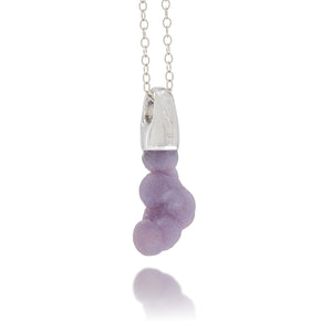 Grape Agate Silver Charm Pendants