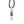 Necklace with a silver pendant and natural green tourmaline crystal on a white background