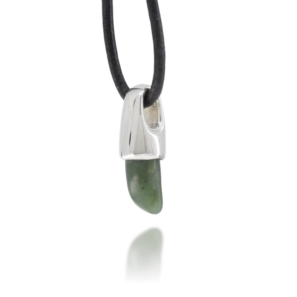 Jade Silver Charm Pendant