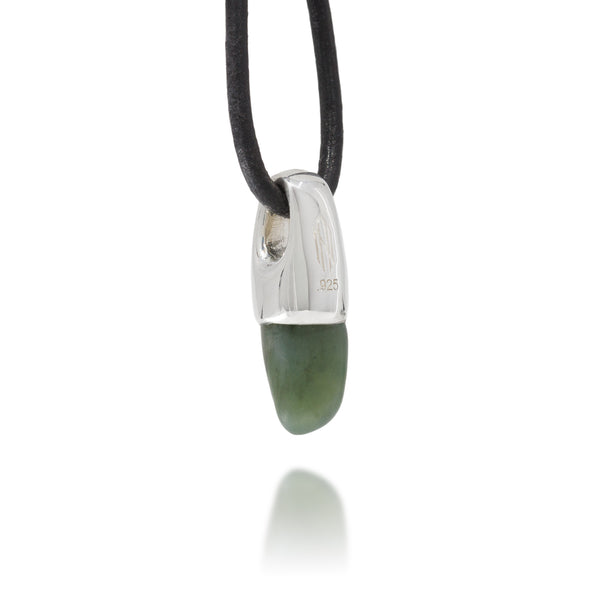 Jade Silver Charm Pendant