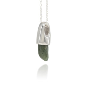 Jade Silver Charm Pendant