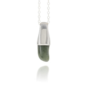 Jade Silver Charm Pendant