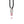 Necklace with a sterling silver and natural pink tourmaline crystal pendant on a black cord against a white background