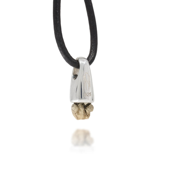 Pyrite Silver Charm Pendant