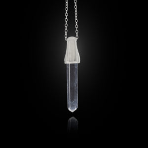 Colombian Quartz Silver Charm Pendant