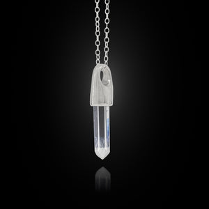 Colombian Feather Quartz Silver Charm Pendants
