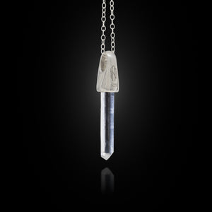 Colombian Feather Quartz Silver Charm Pendants