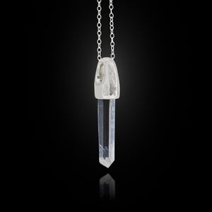 Colombian Feather Quartz Silver Charm Pendants