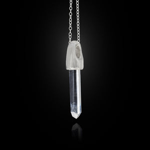 Colombian Feather Quartz Silver Charm Pendants