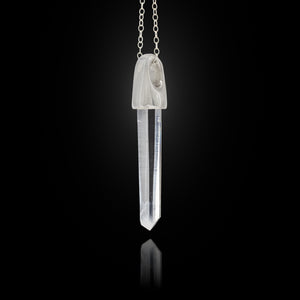 Colombian Feather Quartz Silver Charm Pendants