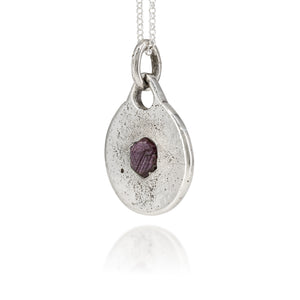 Silver & Ruby Talisman Pendant