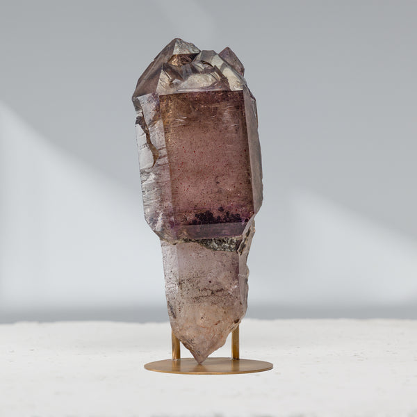 Smoky Amethyst Enhydro Scepter with Hematite | 267.12gr, Africa