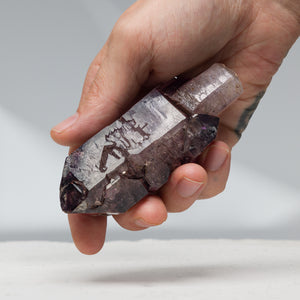 Smoky Amethyst Scepter with Hematite | 188.72gr, Africa